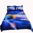 3D starry sky microfiber bed cover bed sheet sets