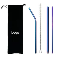 Stainless Steel Metal Straws Set of 4 High-quality Custom Logo Reusable Stainless Steel Drinking Straws Set
Stainless Steel Metal Straws Set of 4 High-quality Custom Logo Reusable Stainless Steel Drinking Straws Set