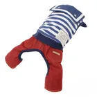 New Dog Spring Clothes large dog coat, Navy Sailor Captain dog denim jacket,Dog Elegant Jumpsuits