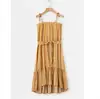 New arrival women's fashion striped lace-up halter long dress