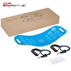 GoActive Fitness Yoga Wobble Exercise Rocker Balance Board Trainer with Resistance Bands