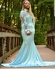 Illusion Sleeve Fishtail Mermaid Party Dresses Prom Gown For Women