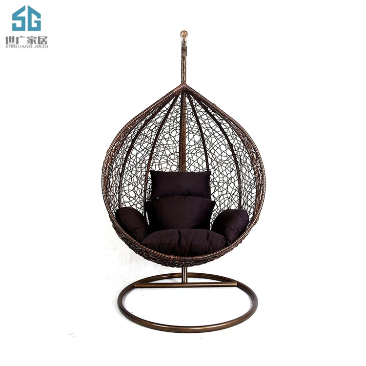 Özel modern dış mekan mobilyaları metal yumurta salıncaklı sandalye