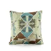 Luxury Classical Design Satin Jacquard Geometric Cushion Cover Green Pillow Cover Pillow Case Home Decorative Sofa Throw Pillows