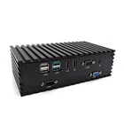 Low cost thin client computer intel core i3 i5 i7 fanless industrial mini pc with rs232 parallel port