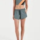 Gray women's shorts beach shorts women sexy ladies sports shorts with zipper pocket