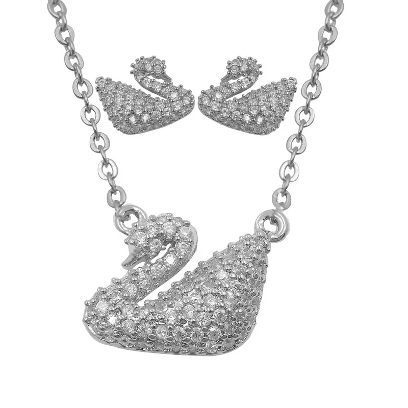 Cubic Zirconia CZ Zircon Crystal Swan Necklace and Earring Sets for Woman or Wedding, N/a
Cubic Zirconia CZ Zircon Crystal Swan Necklace and Earring Sets for Woman or Wedding, N/a