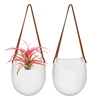 /product-detail/ceramic-hanging-planter-with-leather-strap-succulent-half-round-wall-flower-pot-62072877611.html
