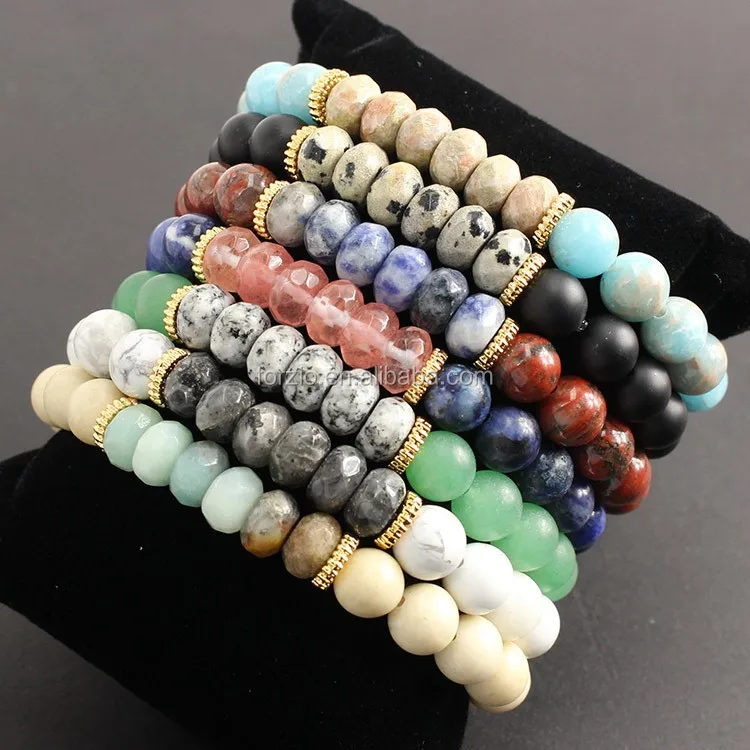 BN1045 Trendy Stone Round Bead and Gemstone Rondelle beads Elastic Bracelet with Gold Accents, Colourful
BN1045 Trendy Stone Round Bead and Gemstone Rondelle beads Elastic Bracelet with Gold Accents, Colourful