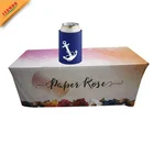 Custom Spandex Custom 6ft Embroidered flower design table cloth For exhibition