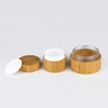 Eco friend 0.5oz 1oz 1.7oz cosmetic body butter containers face lotion cream gel bamboo plastic liner jars with lids