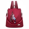 Wholesale small custom woman black vegan leather ladies school backpack back pack backbag bag for girls