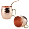 16 oz stainless steel cup Brass Handles Cocktail Barrel Tankard Cup Kitchen Barware Copper Cup