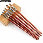 Wholesale 6 Pcs Cheap Price Professional Acrylic Brushes High Quality Wood Modern Oil Paintings