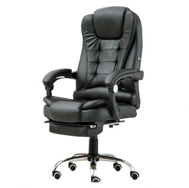 Эргономика Лифт стул для поворотного кресла кожаный спальный офисный стул с подставкой для ног