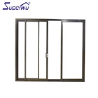 Factory made exterior glass panel doors french with blinds side panels
