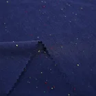 Dark blue color dot polyester cotton single jersey knitted fabric polyester