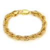 AliExpress Best Selling Men's Hips Hops Bracelet 10mm Gold Twisted Hips Hops Bracelet