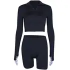 European Fashion Women Casual Bodycon 2pcs Sports Clothing