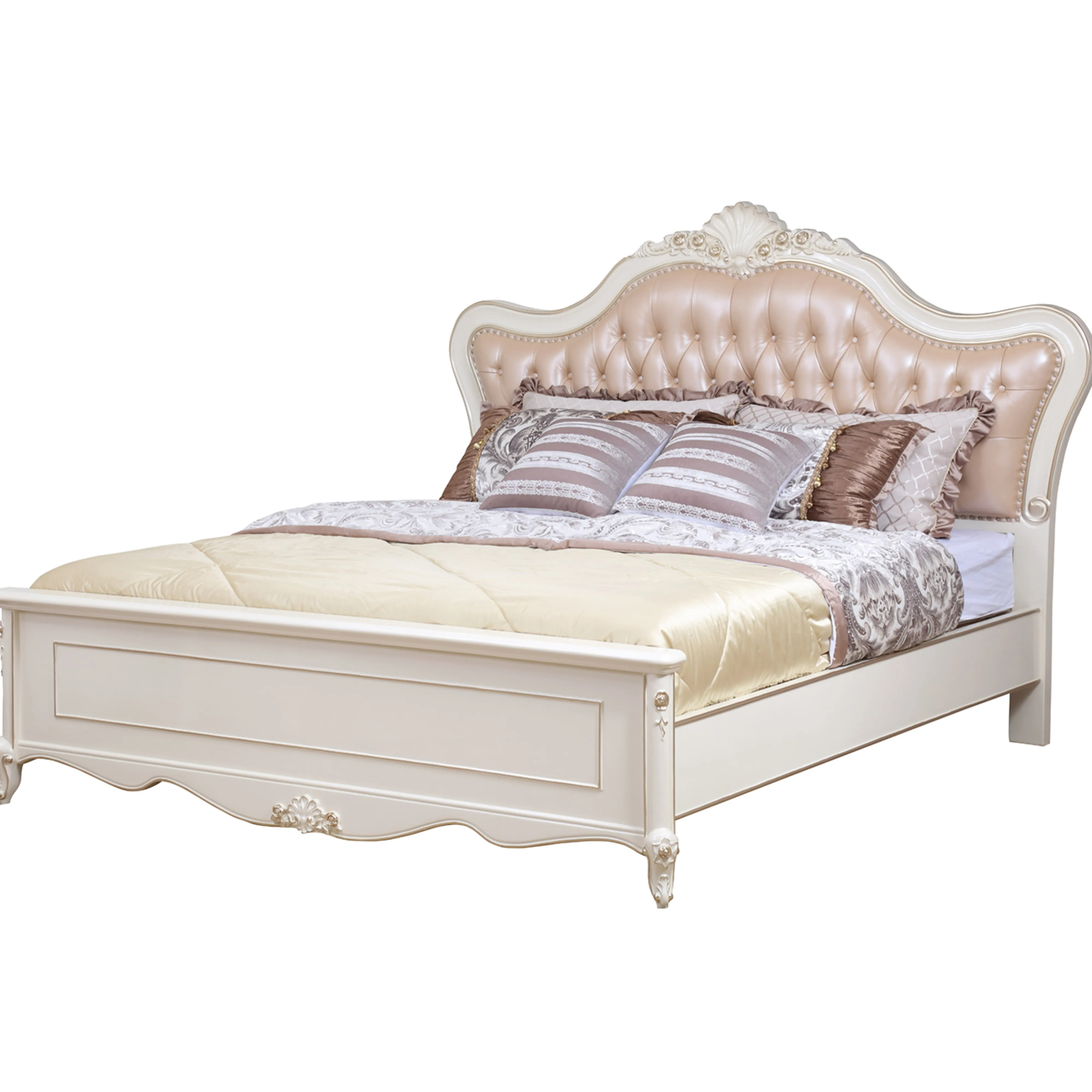 Hot sale bed room furniture solid wood king size bed
