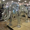 Custom made giant decoration life size light weight fiberglass resin elephant statue put mirror mosaic on top