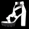 Fashion Women Ladies Reflective High Heel Platform Shoes Sandals Latest