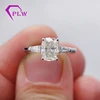 Provence Gemstone Oval Cut Stone 7*9mm 2Carat Moissanite Diamond Finger Ring Jewelry in White Gold