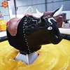 Low price outdoor kiddie jumping play games mechanical amusement rides inflatable bull riding machine