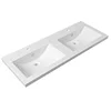 Artificial Stone Double Wash Basin Solid Surface Vanity Top