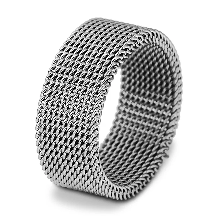Factory Direct Sale Hot Sale Cheap Fashion Unisex Men Women 304 Stainless Steel Mesh Rings, Silver,gold,black,rose gold,blue
Factory Direct Sale Hot Sale Cheap Fashion Unisex Men Women 304 Stainless Steel Mesh Rings, Silver,gold,black,rose gold,blue