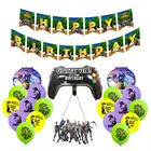 New fashion Video Game Theme Happy Birthday Banner Kit with Balloon Child Party Decoration,Man Party Supplies