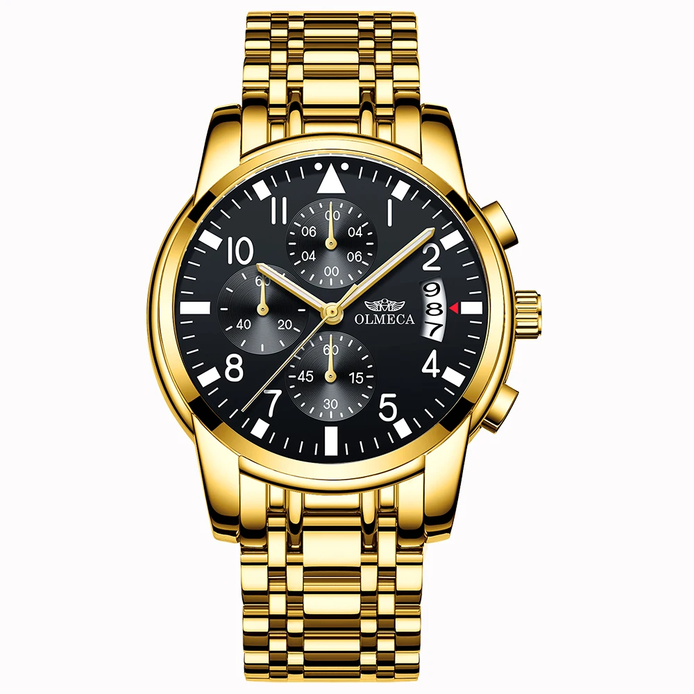 316L Stainless steel waterproof automatic brand luxury 22K gold wrist watch for men, Gold and black
316L Stainless steel waterproof automatic brand luxury 22K gold wrist watch for men, Gold and black