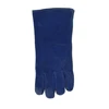 Blue Leather Safety Welder Gloves Cow Leather For Welder
