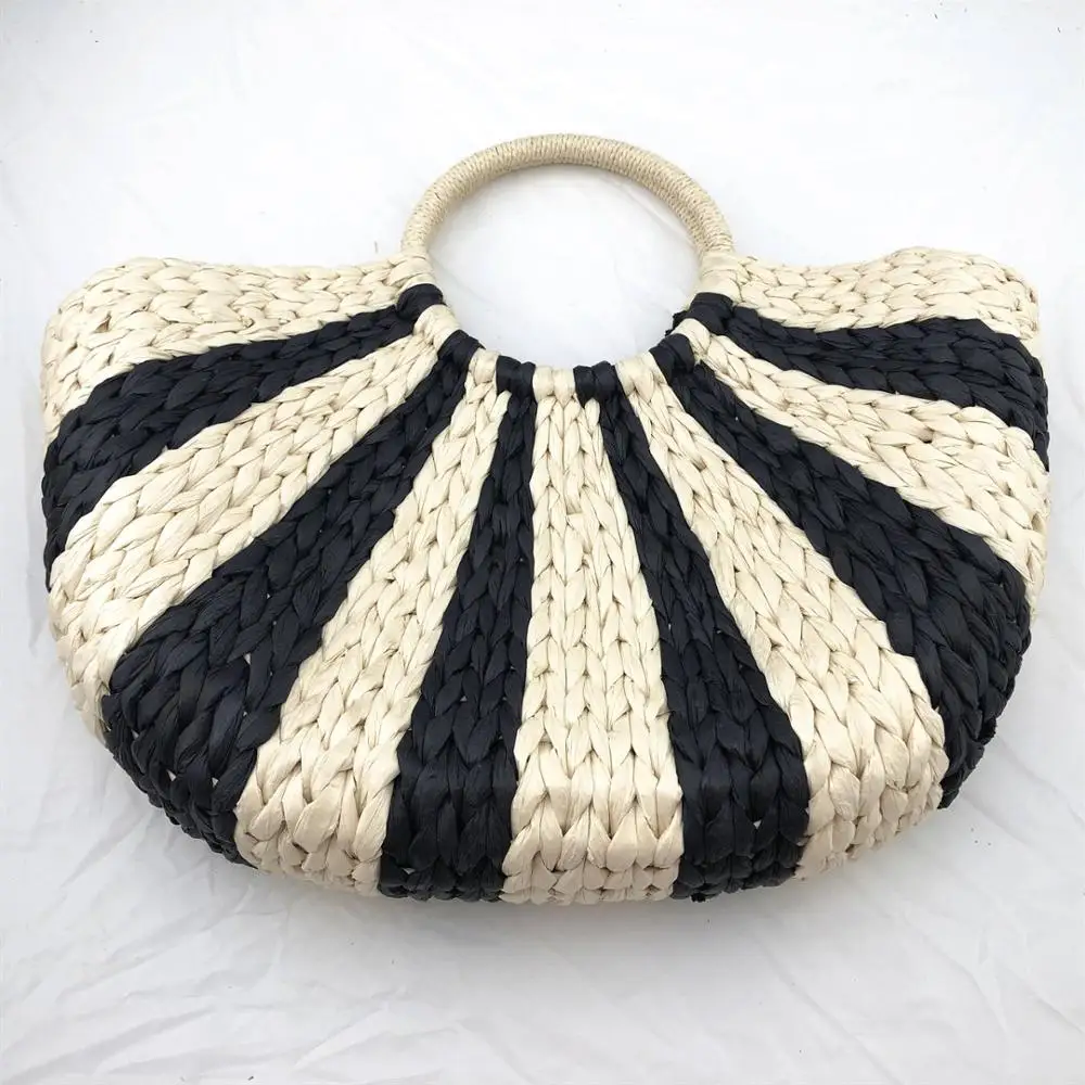 Natural Straw Bag Hand Woven Round Handle Handbags, Handmade Summer Striped Beach Bag, Custom made
Natural Straw Bag Hand Woven Round Handle Handbags, Handmade Summer Striped Beach Bag, Custom made