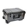 Military Equipment Box Waterproof Hinged Large Hard Plastic Trolley Carry Case With Wheels