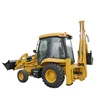 mini tractor with front end wheel loader and backhoe