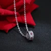 latest diamond fashion famous brand 925 sterling silver jewelry necklace