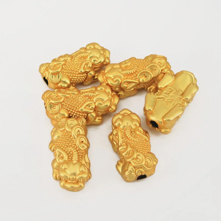 JS1457 High Quality Chinese Matte Gold Plated 3D Pixiu Pi Yao Beads for Lucky Bracelets Charm
JS1457 High Quality Chinese Matte Gold Plated 3D Pixiu Pi Yao Beads for Lucky Bracelets Charm