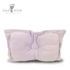 1601 18 New Design New Products Beautiful Purple Satin Piping Oblong Pillow Pillow Case The baby to finalize the design pillow