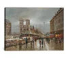 High quality custom wall canvas art beautiful impressionist paris street cityscape oil painting for bedroom