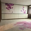 Printed Dance Digital Dye Embossed Flannel Floral Print Custom flower Carpet