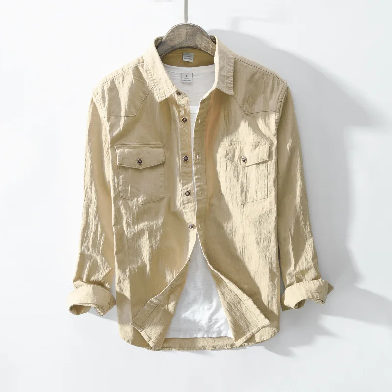 high quality 100% linen cotton plain custom design blank pocket men shirt, As picture
high quality 100% linen cotton plain custom design blank pocket men shirt, As picture