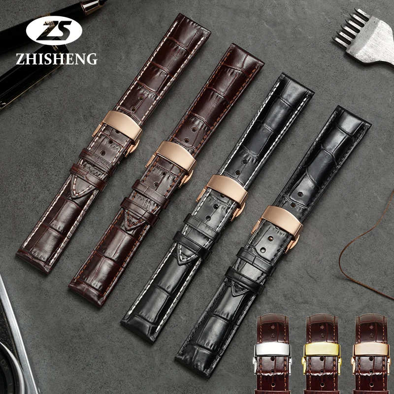 316L stainless steel leather strap logo butterfly buckle quick release genuine leather italian calfskin leather watch strap, N/a
316L stainless steel leather strap logo butterfly buckle quick release genuine leather italian calfskin leather watch strap, N/a