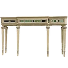 T2055-400 antique mirrored NC whitewash finishing solid wood turning legs 20 sheen sofa console table