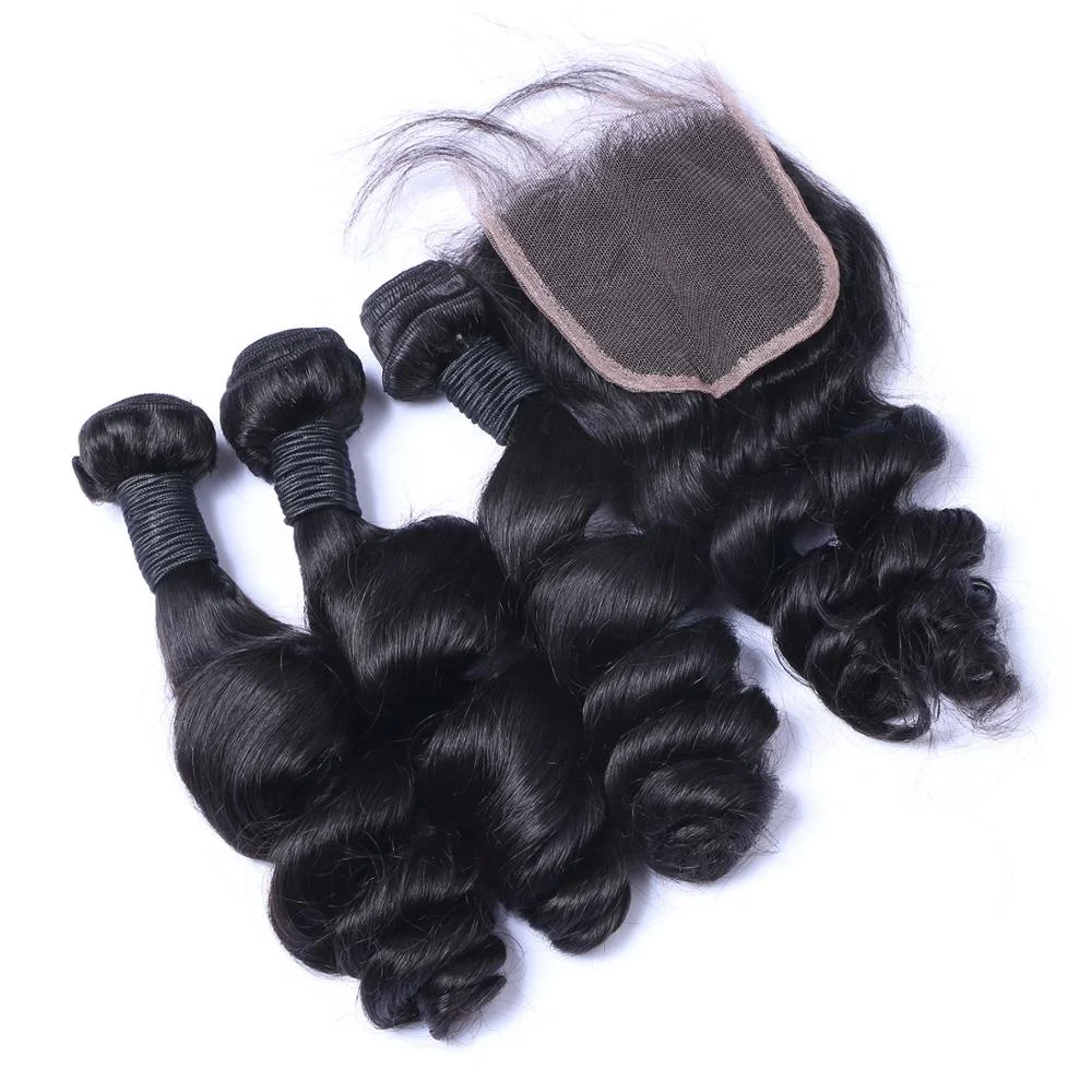 Factory Direct Wholesale Loose Wave Hair Weft With Lace Closure Human Braiding hair
Factory Direct Wholesale Loose Wave Hair Weft With Lace Closure Human Braiding hair