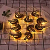 Home Eid decor Melody Iron Warm White Lamp Castle Moon Design Gift, Ramadan Party Bedroom battery 10 led fairy string light