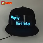 10 Colors Available EL Cold Light Bboy Hip Hop Hat Street Dancer Favors Party Neon Led Strip Baseball Cap as Birthday Gift