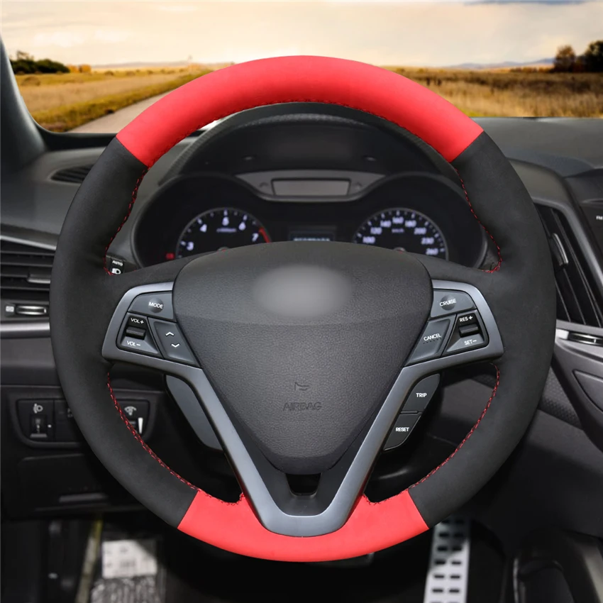 Accessories Hand Sewing Red Black Suede Steering Wheel Cover for Hyundai Veloster 2011 2012 2013 2014 2015 2016 2017
Accessories Hand Sewing Red Black Suede Steering Wheel Cover for Hyundai Veloster 2011 2012 2013 2014 2015 2016 2017