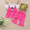 Fashion kids clothing girl boy 2018 with cute straps love printed lace pants