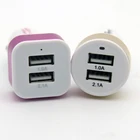 Promotional OEM logo car battery charger with dual USB 2.1A for mobile phone
